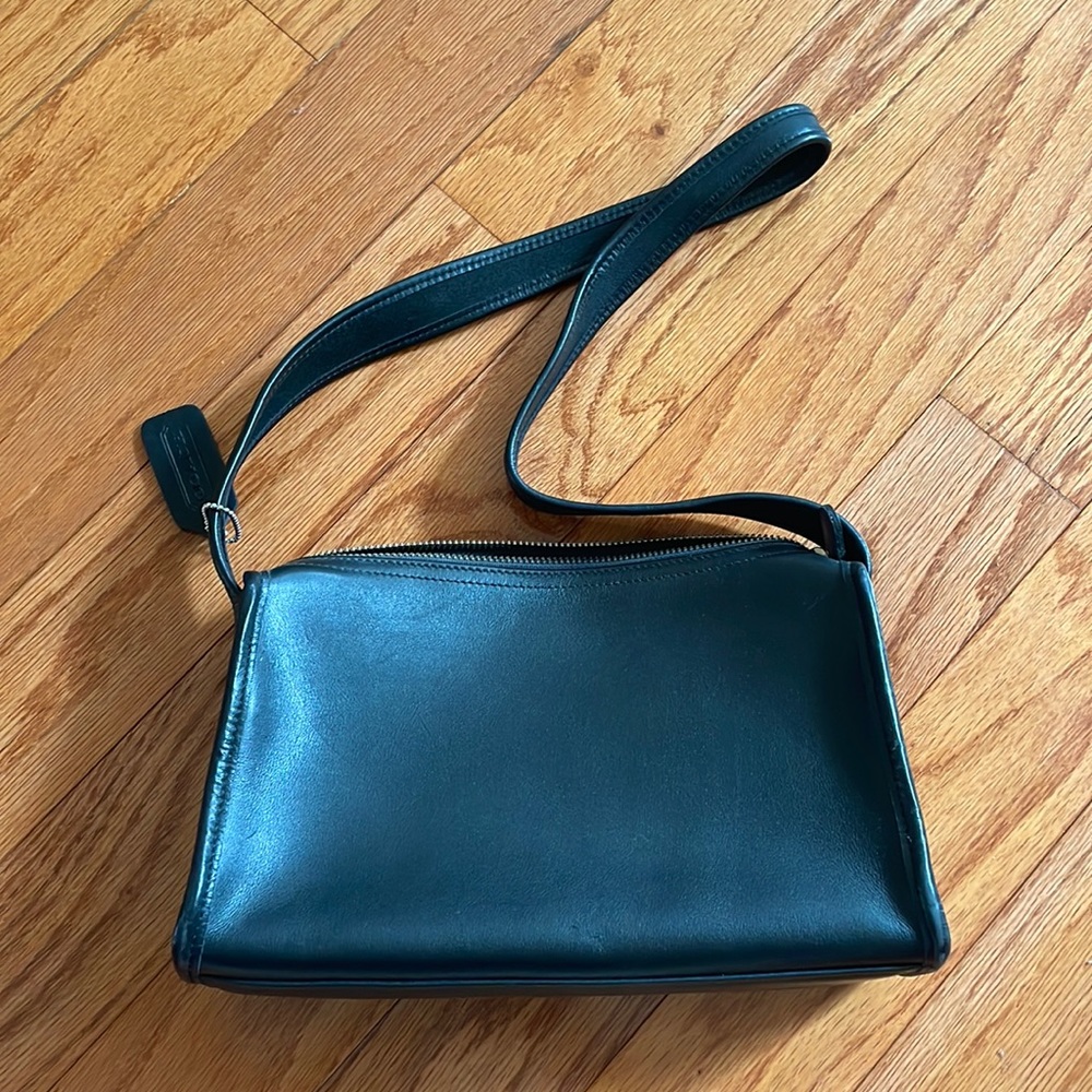 Vintage Black Coach Shoulder Bag